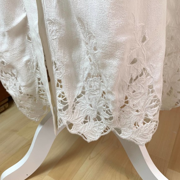 New! ASTR The Label High Waist Button Maxi A-Line Skirt Crochet White Size M - Picture 4 of 11